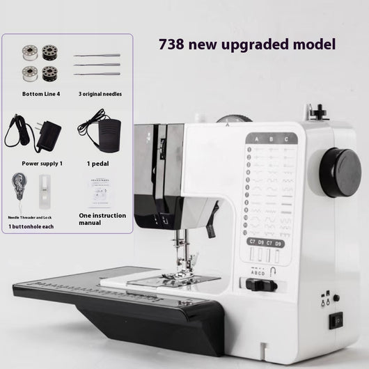 Máquina de Coser Eléctrica Multifuncional con Tablero Extensible