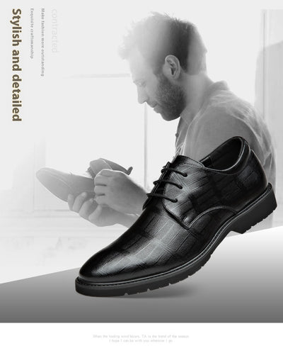 Zapatos Formales de Cuero Genuino para Hombre Talla Grande - Image 31