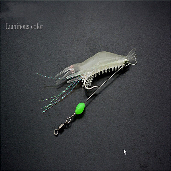 Señuelo Luminoso Biomimético Camarón Artificial para Pesca