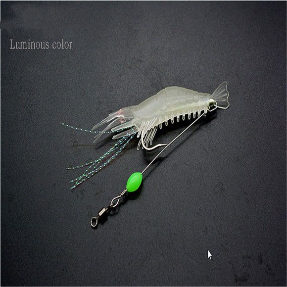Señuelo Luminoso Biomimético Camarón Artificial para Pesca