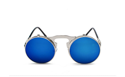 Gafas de Sol Steampunk Retro Abatibles Marco Redondo Metal - Image 18