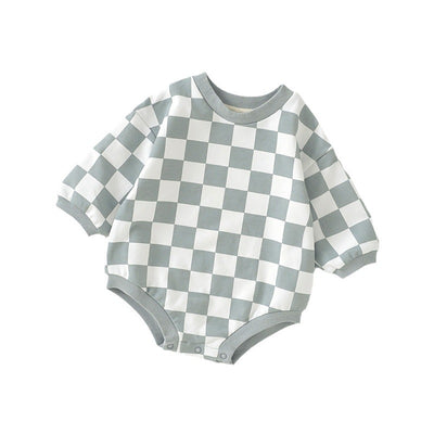 Jumpsuit Infantil Cuadros Ajedrez en Algodón Orgánico - Image 4
