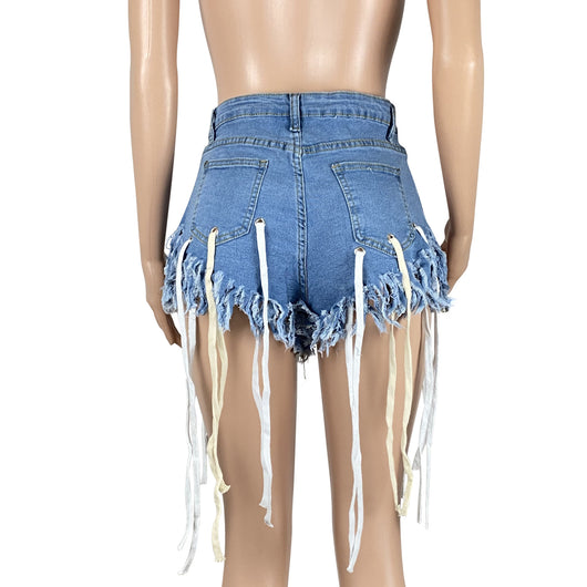 Shorts de Mezclilla con Alta Elasticidad y Cordones - Image 13