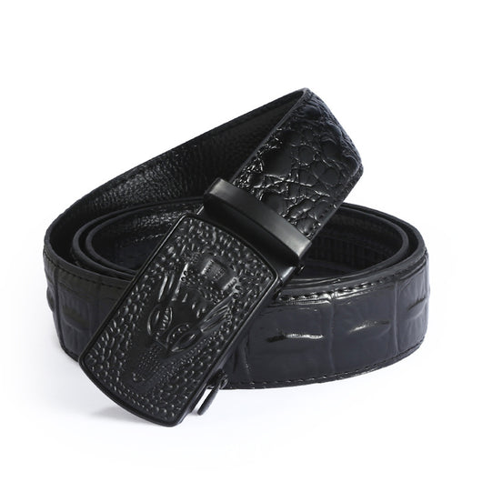 Cinturón de Cuero para Hombre con Hebilla Automática Estilo Ejecutivo - Image 5