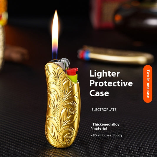 Encendedor Metálico con Protector de Seguridad - Diseño Ergonómico