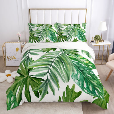 Juego de Cama Nordic Primavera Funda Nórdica Hojas Verdes - Image 12