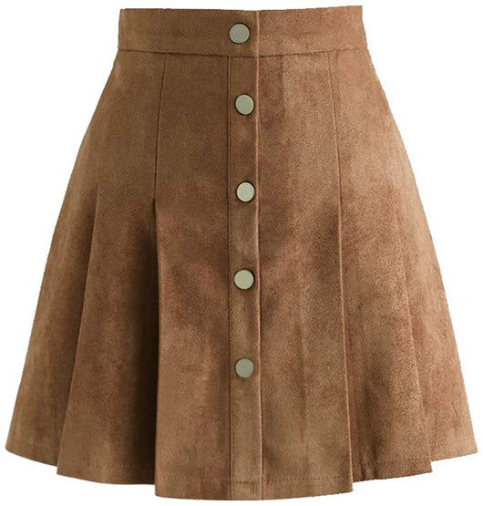Falda Casual de Botones Estilo Europeo para Mujer - Image 12