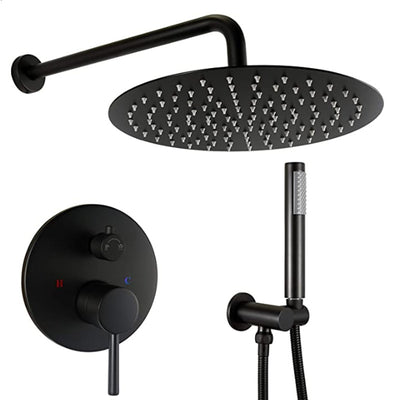 Conjunto de Ducha Empotrada Negra con Control de Temperatura - Image 14