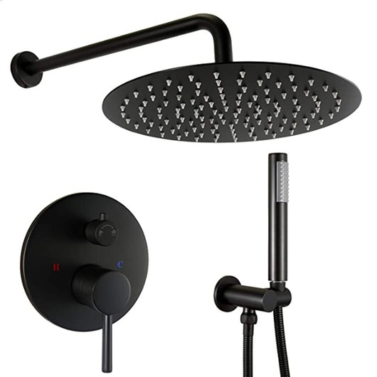 Conjunto de Ducha Empotrada Negra con Control de Temperatura - Image 14