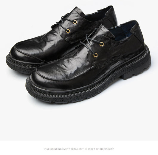 Zapatos Casuales de Cuero para Hombre - Estilo Retro Británico Transpirables - Image 9
