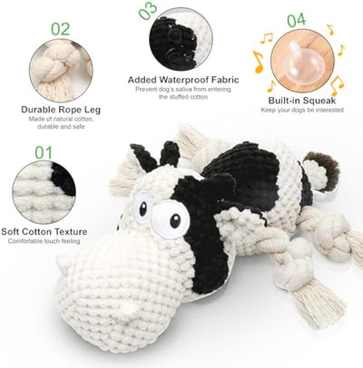 Juguete para Perros de Peluche Chirriante - Juguete Masticable Duradero para Perros Pequeños, Medianos y Grandes - Image 9