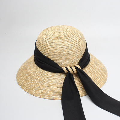 Sombrero de Paja para Mujer con Lazo y Cúpula - Estilo Verano - Image 5