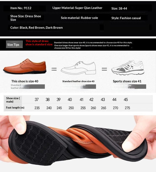 Zapatos Casuales de Cuero para Hombre con Suela Suave - Image 9