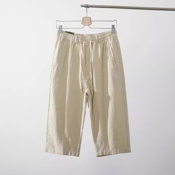Pantalones Capri de Lino y Algodón Transpirables - Estilo Casual