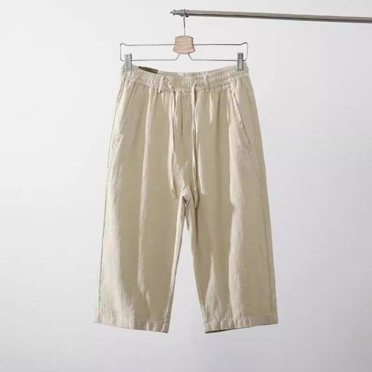 Pantalones Capri de Lino y Algodón Transpirables - Estilo Casual