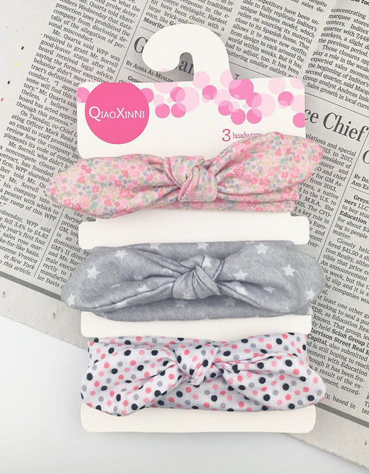 Set de 3 Diademas Infantiles con Moños Estampados - Image 7