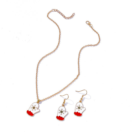 Aretes y Collar Navideños Botas de Muñeco de Nieve - Image 7