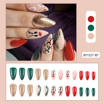 Stickers de Uñas Navideños Forma Alce y Caramelo - Image 16