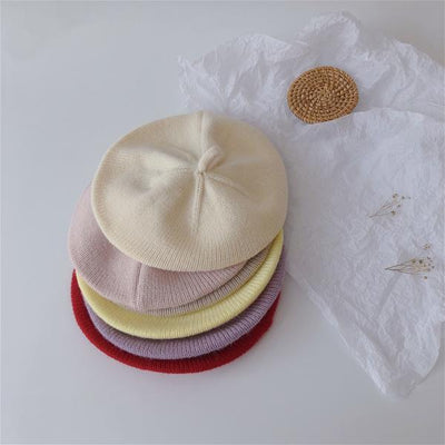 Boina Infantil de Punto Suave - Gorro Bebé Otoño en Colores Lisos - Image 10