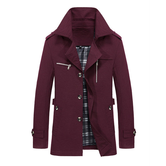 Chaqueta de Trabajo Casual Solido con Solapa para Hombre - Image 7