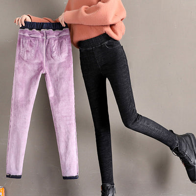 Jeans Elásticos de Cintura Alta con Forro Polar - Image 6