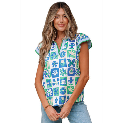 Suéter Pullover Cuadros Florales Multicolor - Image 6