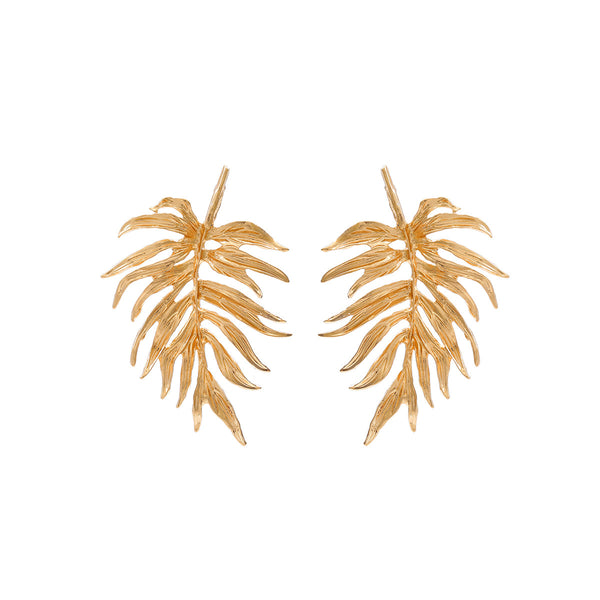 Aretes de Hojas Minimalistas Diseño Avanzado Estilo Frío - Image 5