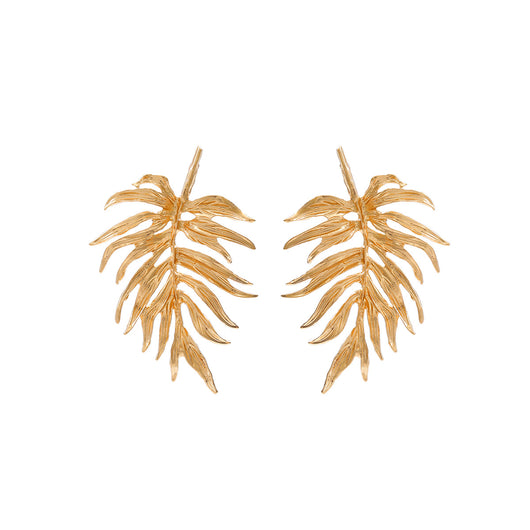 Aretes de Hojas Minimalistas Diseño Avanzado Estilo Frío - Image 5