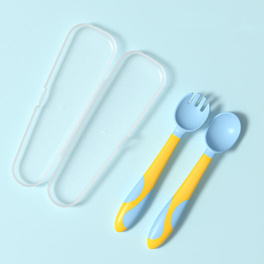 Set de Cubiertos Infantiles con Cuchara Giratoria y Tenedor de Entrenamiento - Image 16