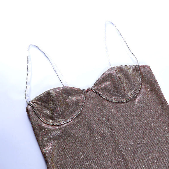 Vestido Princesa con Tirantes Ajustables y Detalle de Cadera