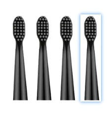 Four black soft-bristle replacement toothbrush heads for an automatic ultrasonic wave toothbrush. - Image 13