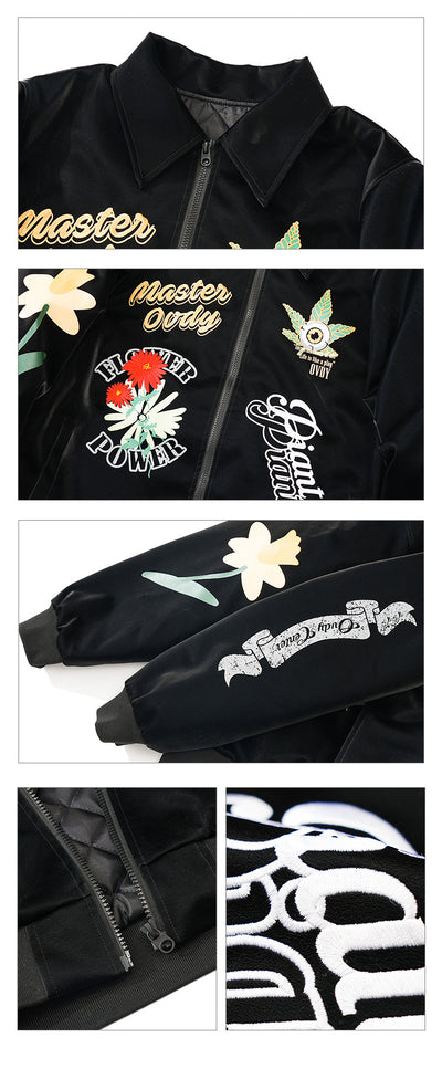 Chaqueta de Algodón con Bordado Retro Americana - Image 11