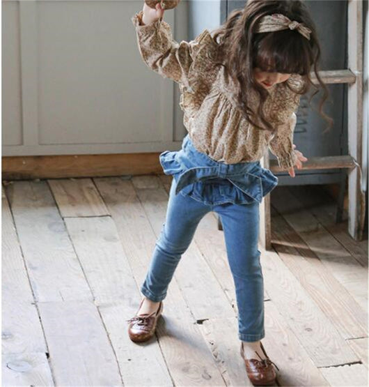 Falda Pantalón Denim con Moño para Niña - Estilo Dulce y Cómodo - Image 8