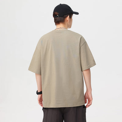 Camiseta Básica de Algodón Cuello Redondo para Hombre - Image 3