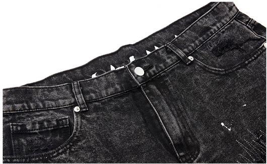 Shorts de Mezclilla Rotos con Parches - Estilo Urbano Desgastado para Hombre - Image 13