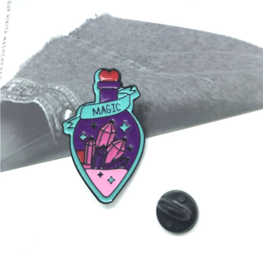 Broche de Metal Esmaltado Botella de Poción Púrpura - Image 15