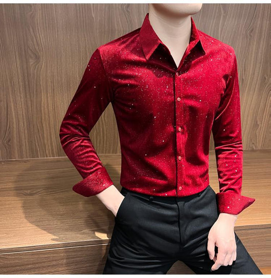 Camisa Manga Larga Diseñador para Hombre - Versátil y Moderno para Primavera y Otoño - Image 16