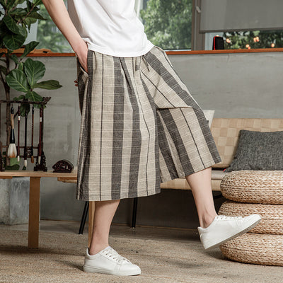 Pantalones Anchos Estilo Chino de Lino - Image 9