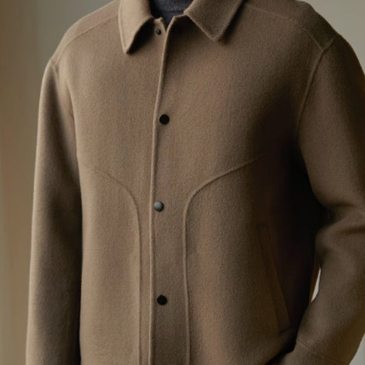 Abrigo de Lana Doble Faz para Hombre 100% Lana Premium
