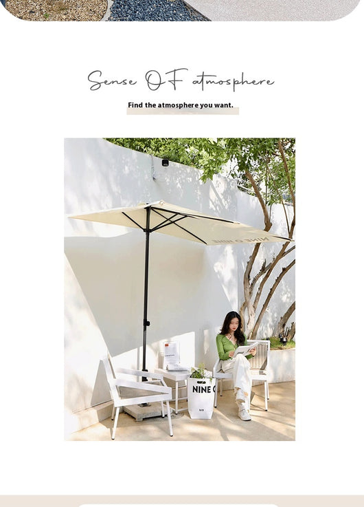 Sombrilla Rectangular Impermeable para Terraza y Patio - Protección Solar 4 Esquinas - Image 26