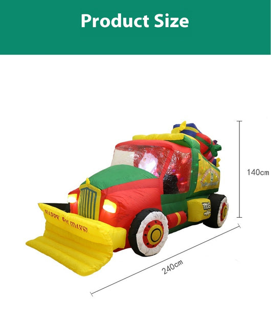 Papá Noel Inflable con Luz LED para Limpieza de Nieve - Decoración Navideña - Image 10