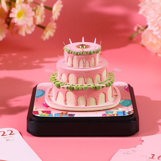Calendario de Papel Troquelado 3D - Bloc de Notas con Diseño Artístico