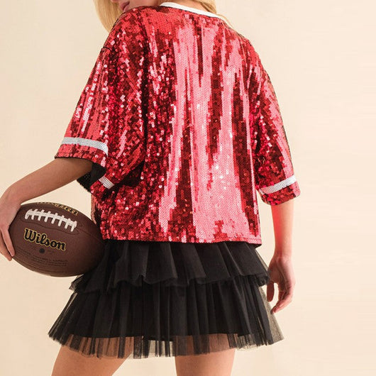 Blusa Deportiva con Lentejuelas - Corte Holgado y Casual - Image 12