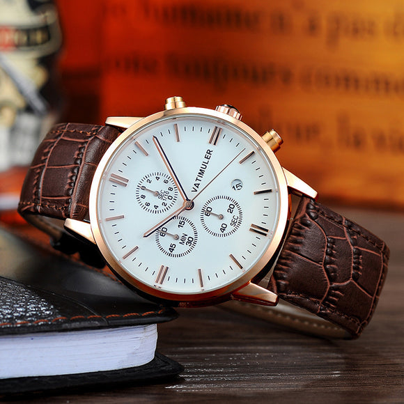 Reloj Empresarial Multifunción Estilo Coreano para Hombre