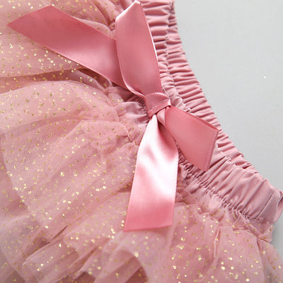 Conjunto de 3 Piezas: Vestido de Princesa con Malla Multicapa, Diadema y Blusa Estampada - Image 3