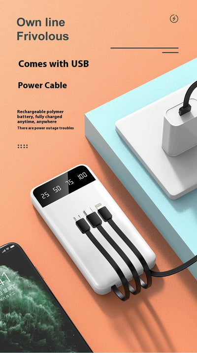 Batería Portátil 20000 mAh con Cable Integrado - Carga Rápida - Image 11