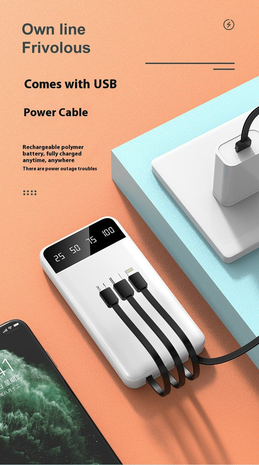 Batería Portátil 20000 mAh con Cable Integrado - Carga Rápida - Image 11