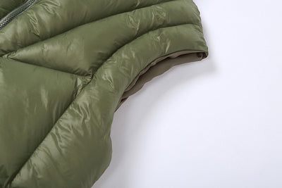 Chaleco Acolchado de Cuello Parado Algodón Puro - Image 19