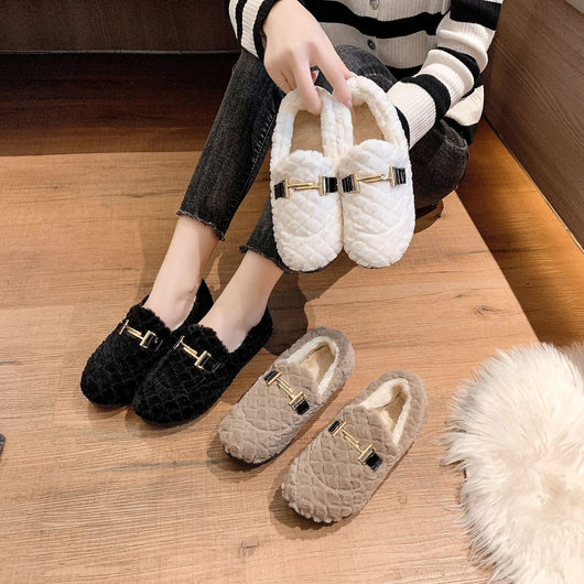 Zapatos de Invierno Cálidos con Punta Redonda - Versátiles para Todo el Día - Image 7