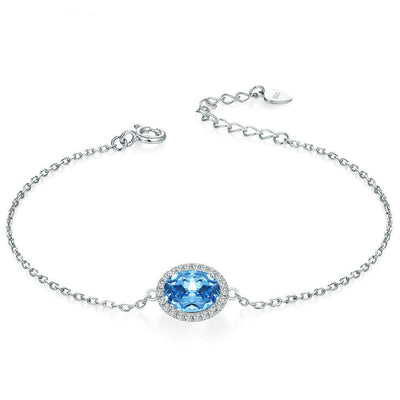 Pulsera de Topacio Azul Natural - Image 3